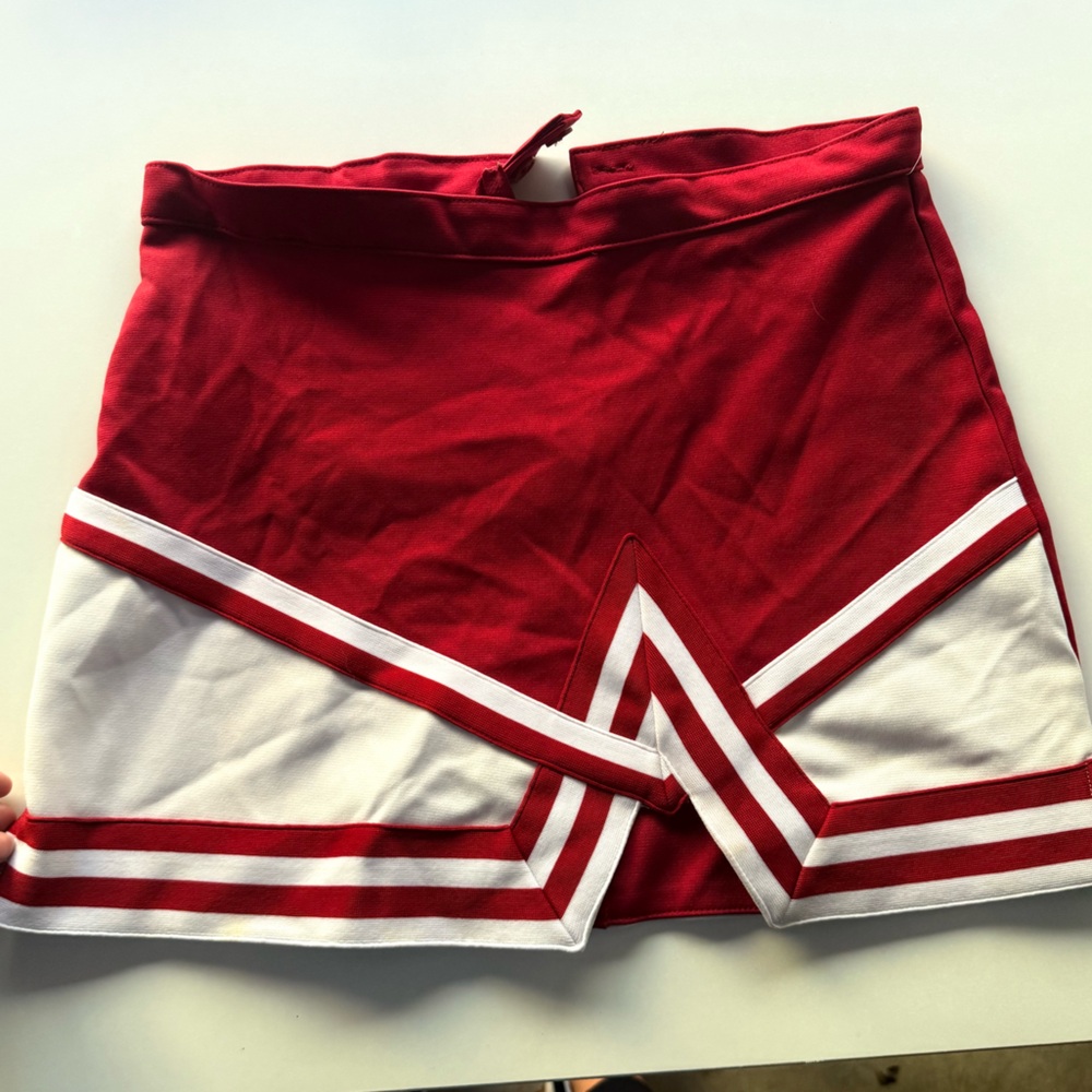 Red and White Mini Skirt